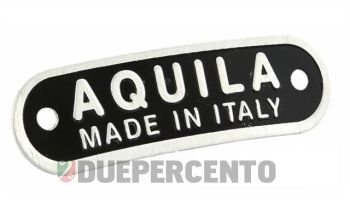 Targhetta "Aqulia Made in Italy", sella/sella monoposto