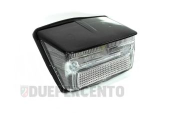 Fanale posteriore BOSATTA completo, trasparente con tettuccio nero per Vespa 50 Special/ Elestart