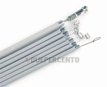 Kit cavi guaine SIP PREMIUM, PTFE, grigio per Vespa P125-150X/PX125-200E/ Lusso 1°/ P150S/ P200E