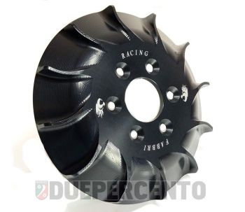 Ventola in alluminio FABBRI RACING nero anodizzato, 270g per accensione SIP per Vespa 50/ 50 Special/ ET3/ Primavera/ PK50-125/ S/ XL/ XL2/ ETS