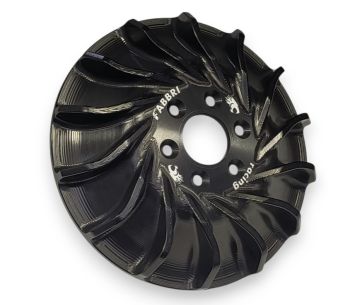 Ventola volano FABBRI RACING nero anodizzato, 793g per accensione SIP per Vespa PX125-200/ P200E/ 125 GTR/ TS/ 150 Sprint Veloce/ 200 Rally
