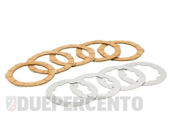 Dischi frizione FERODO, 5 dischi in sughero, 4 infradischi per Lambretta 125 LI/Special/GP/DL/150 LI/Special/SX/GP/DL/175 TV 2°-3°/200 TV/S