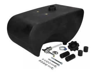 Serbatoio BGM PRO, Lifetime XXL (12 l) TS1 + standard per Lambretta LI/ LIS/ SX/ TV (Serie 2-3), DL/ GP con rubinetto benzina FAST FLOW V2.0 90°