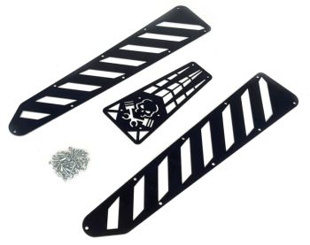 Set pedane BOLLA ELABORAZIONI classic nere, in acciaio inox, per Vespa 50/ 50 Special/ ET3/ Primavera