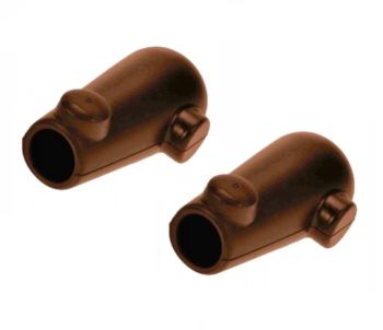 Piedini cavalletto in gomma Ø 20 mm ARIETE marrone per Vespa 50/ 50 Special/ ET3/ Primavera