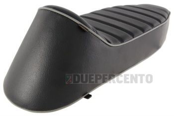 Sella sportiva SIP Longtail nera, bordino grigio per Vespa 50/ 50 Special/ ET3/ Primavera