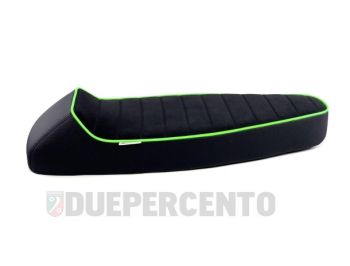 Sella NISA SPORT RACING bordino verde fluo, per Vespa 50/ 50 Special/ Et3/ Primavera