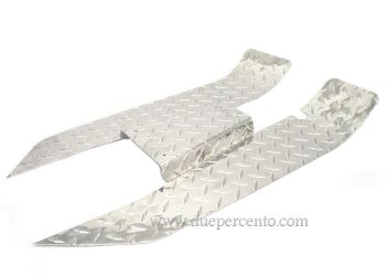 Set pedana "mandorlato" SIP per Vespa 50/ 50 Special/ ET3/ Primavera, alluminio, superficie diamantata