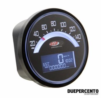 Contachilometri e contagiri SIP 2.0 per Lambretta LI 125 /150 1°/2°/TV 175 1° - 140 (km/h/mph) / 14.000 (Umin/rpm)
