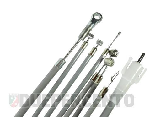 Kit Cavi Trasmissione Per Vespa PX 125/150/200 - Cavo Gas, Cambio, Frizione, Freni