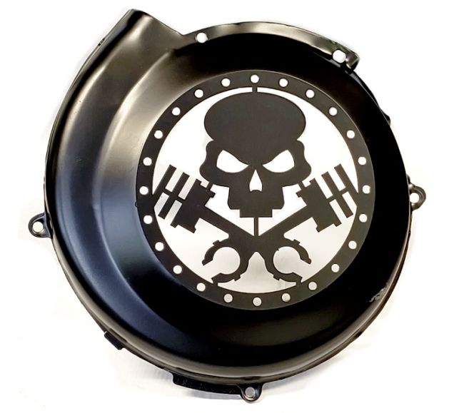 Coprivolano BOLLA ELABORAZIONI, teschio, nero per Vespa 50/ 50